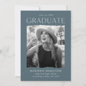 Faire-part Graduation d'Edge Blue Gray (Devant)