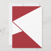 Faire-part Graduation des triangles de blocs de couleur rouge (Dos)