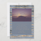 Faire-part graduation d'oasis bleu moderne (Dos)