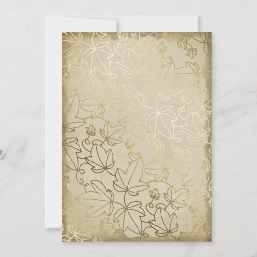 Faire-part Graduation Elegant Tan Ivy Feuilles 2023 Graduate (Dos)