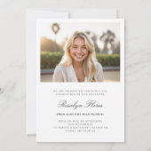 Faire-part Graduation en calligraphie noire classique (Dos)