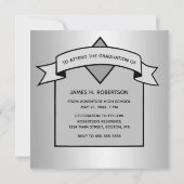 Faire-part Graduation Enregistrer la date Silver Grad Casquet (Dos)