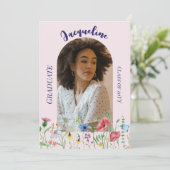 Faire-part Graduation Fleur sauvage moderne 2025 Arch Photo (Debout devant)