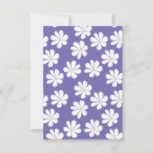 Faire-part Graduation florale violet rétro Collage photo (Dos)