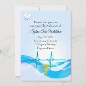 Faire-part Graduation from Nursing School elegant medical (Devant)