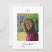 Faire-part Graduation from Nursing School elegant medical (Dos)