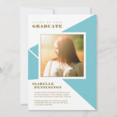 Faire-part Graduation graphique Triangle moderne (Devant)