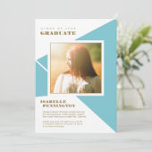 Faire-part Graduation graphique Triangle moderne (Debout devant)