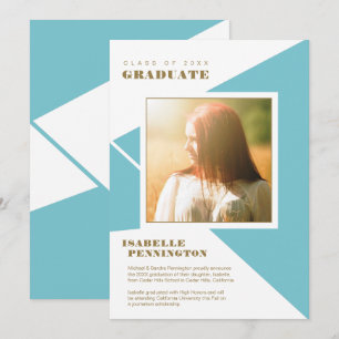 Faire-part Graduation graphique Triangle moderne