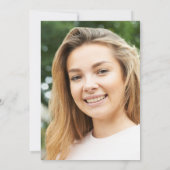 Faire-part Graduation Maroon Gold Script Classe de photo de 2 (Dos)