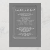 Faire-part Graduation minimaliste Gris Clair (Dos)