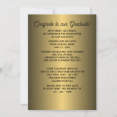 Faire-part Graduation minimaliste Or brillant (Dos)