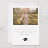 Faire-part Graduation Moderne 2025 Script Photo (Dos)
