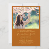 Faire-part Graduation moderne 2 Photo Gold Script Casquette O (Dos)