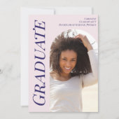 Faire-part Graduation moderne rose personnalisée 2025 Arch Ph (Devant)