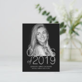 Faire-part Graduation Moderne Stacked Texte foncé Photo Invit (Debout devant)
