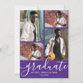 Faire-part Graduation multi‑photo (Devant)