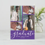 Faire-part Graduation multi‑photo (Debout devant)