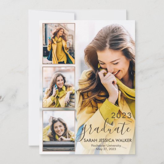 Faire-part Graduation Party 4 Photos Université 2023 (Devant)