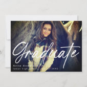 Faire-part Graduation personnalisée du script photo (Devant)