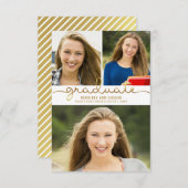 Faire-part Graduation Photo Collage Easy do-it-yourself Modèl (Devant / Derrière)