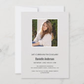 Faire-part Graduation Photo Collage Marqueur moderne Script (Dos)