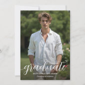 Faire-part Graduation photo de la superposition de script mod (Devant)