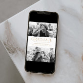 Faire-part Graduation photo Modern Edge Gold 2