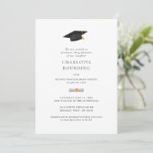 Faire-part Graduation photo moderne 2025 Minimaliste (Debout devant)