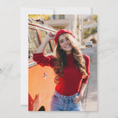 Faire-part Graduation photo moderne 2025 Minimaliste (Dos)