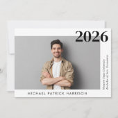 Faire-part Graduation photo moderne minimale (Devant)