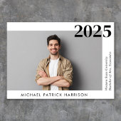 Faire-part Graduation photo moderne minimale