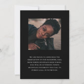 Faire-part Graduation photo moderne minimaliste (Dos)