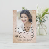 Faire-part Graduation Photo Sable Flush Sand Stacked Texte (Debout devant)