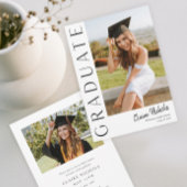 Faire-part Graduation photo verticale moderne