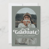 Faire-part Graduation rétrograde Arc de lettres (Devant)