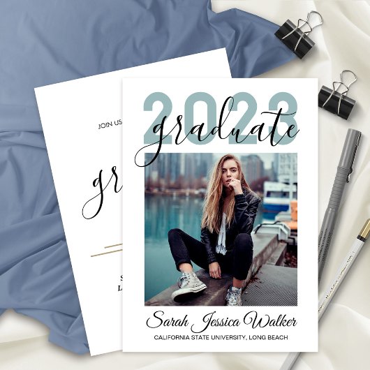 Faire-part Graduation universitaire 2023 Photo du parti