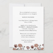 Faire-part Graduations photo Retro Floral Super Script Arch (Dos)