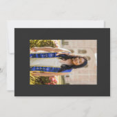 Faire-part Gradué 2 Photo Black Gold Faux Foil Sash (Dos)