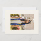 Faire-part Gradué 2 photo Ivory Gold Faux Foil Sash (Dos)