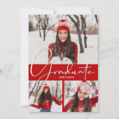 Faire-part Gradué 3 Photo Scarlet Graduation (Devant)