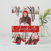 Faire-part Gradué 3 Photo Scarlet Graduation (Debout devant)