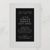 Faire-part Gradué Premium Script - Gradué modifiable (Dos)