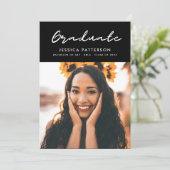 Faire-part Gradué Premium Script - Gradué modifiable (Debout devant)
