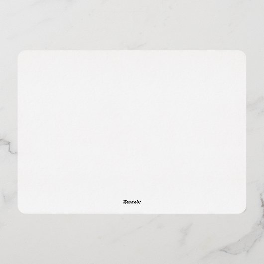 Faire-part graduée standard simple de script Foil (Verso)