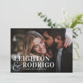 Faire-part Grand moment | Fiançailles photo (Debout devant)