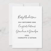 Faire-part Grand-parents Vous avez été promu Grossesse de chi (Dos)