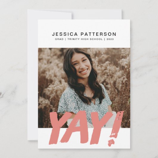 Faire-part Grand YAY Graduate (Devant)