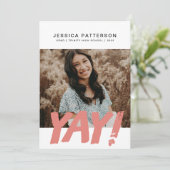 Faire-part Grand YAY Graduate (Debout devant)