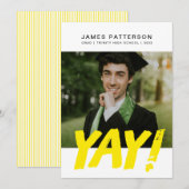 Faire-part Grand YAY Graduate (Devant / Derrière)